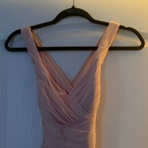 David's Bridal Strapless Pink Dress